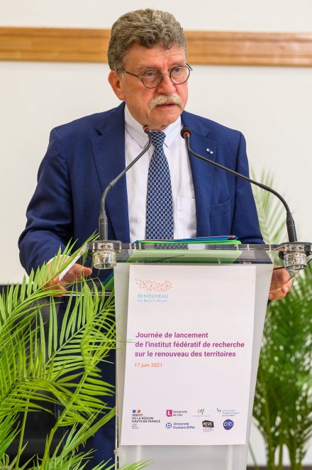 Photographie du discours de Michel Lalande, Préfet de région Hauts-de-France